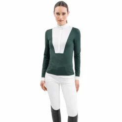 Polos Et Chemises*Harcour - Polo de concours manches longues femme Stella jungle Vert
