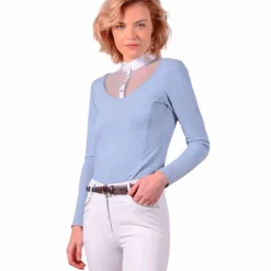 Polos Et Chemises*Harcour - Polo de concours manches courtes femme Corrado Bleu