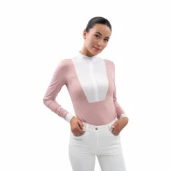 Polos Et Chemises*Harcour - Polo de concours manches longues femme Stella pivoine Rose