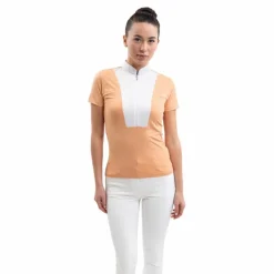 Polos Et Chemises*Harcour - Polo de concours manches courtes femme Paris abricot Orange