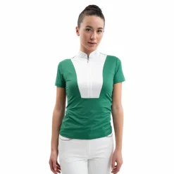 Polos Et Chemises*Harcour - Polo de concours manches courtes femme Paris emerald green Vert