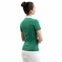 Polos Et Chemises*Harcour - Polo de concours manches courtes femme Paris emerald green Vert