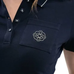 Polos Et Chemises*Harcour - Polo femme manches courtes Gasparine x Versailles Marine