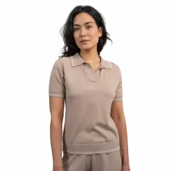 Polos Et Chemises*Harcour - Polo femme Shark latte Marron