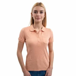 Discount - Polo manches courtes femme Pamoly abricot Polos Et Chemises
