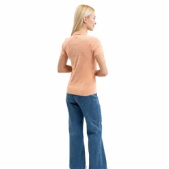 Discount - Polo manches courtes femme Pamoly abricot Polos Et Chemises