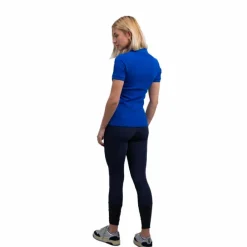 Polos Et Chemises*Harcour - Polo manches courtes femme Poly électrique Bleu