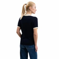 Polos Et Chemises*Harcour - Polo manches courtes femme Peach Marine