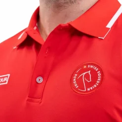 Polos Et Chemises|Polos Et Chemises*Harcour - Polo manches courtes homme Swiss Equestrian Friends Dranse Rouge