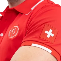 Polos Et Chemises|Polos Et Chemises*Harcour - Polo manches courtes homme Swiss Equestrian Friends Dranse Rouge