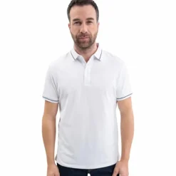 Polos Et Chemises|Polos Et Chemises*Harcour - Polo manches courtes homme Oscar Blanc