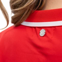Polos Et Chemises*Harcour - Polo manches courtes femme Swiss Equestrian Friends Douve Rouge