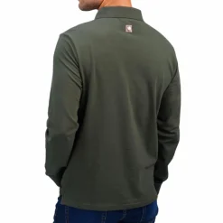 Polos Et Chemises|Polos Et Chemises*Harcour - Polo manches longues homme Pablo kaki Vert