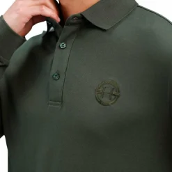 Polos Et Chemises|Polos Et Chemises*Harcour - Polo manches longues homme Pablo kaki Vert
