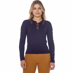 Polos Et Chemises*Harcour - Polo manches longues femme Popi Marine