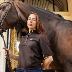 Online - Polo manches mi-longues femme Amande cacao Polos Et Chemises