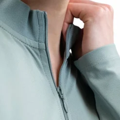 Polos Et Chemises*Harcour - Polo technique manches longues femme Tess grey green Vert