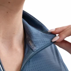 Discount - Polo technique manches longues femme Breezi steel blue Polos Et Chemises