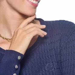 Pulls Et Gilets*Harcour - Pull manches longues femme Pompadou Marine