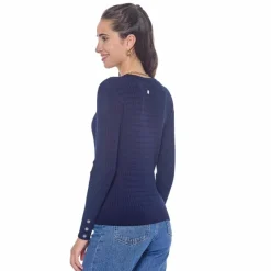 Pulls Et Gilets*Harcour - Pull manches longues femme Pompadou Marine