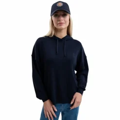 Pulls Et Gilets*Harcour - Sweat à capuche manches longues femme Plume Marine