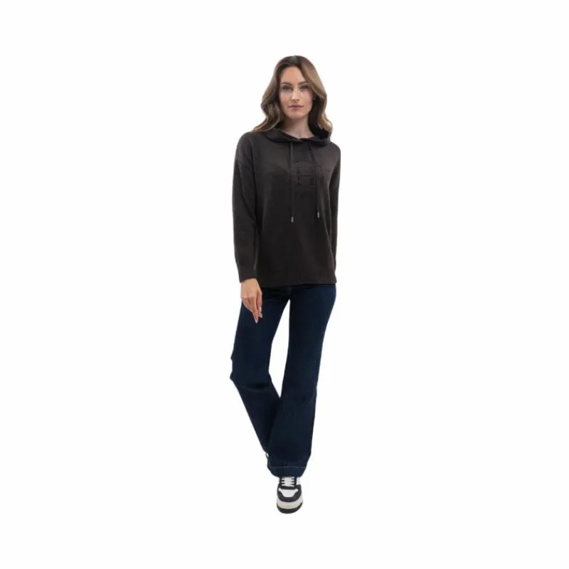 Pulls Et Gilets*Harcour - Sweat en maille femme Aurelia cacao Marron