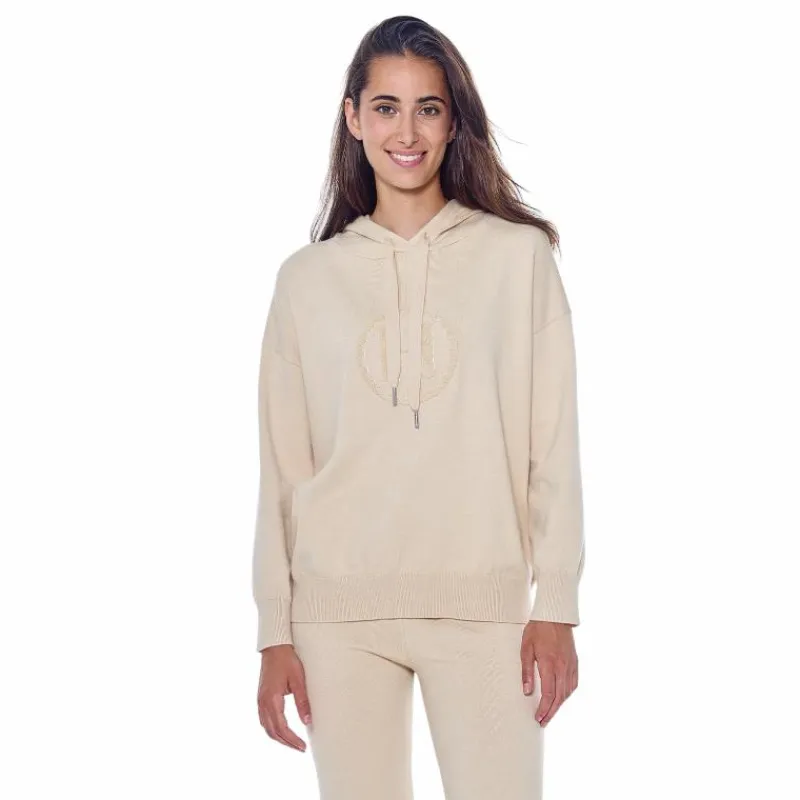 Pulls Et Gilets*Harcour - Sweat manches longues femme Santa ivoire Beige