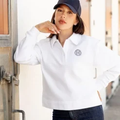 Pulls Et Gilets*Harcour - Sweat manches longues femme Alisson Blanc