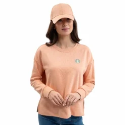 New - Sweat manches longues femme Santana abricot Pulls Et Gilets