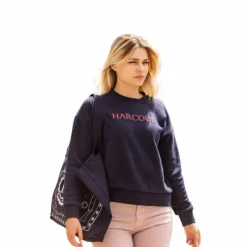 Pulls Et Gilets*Harcour - Sweat Sirius femme navy/ pink Marine