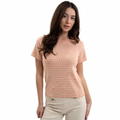 T-Shirts Et Baselayers*Harcour - T-shirt manches courtes femme Tzimi abricot/ lin Orange