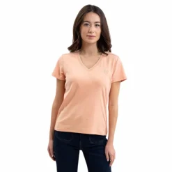 T-Shirts Et Baselayers*Harcour - T-shirt manches courtes femme Taraza abricot Orange