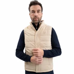 Blousons Et Manteaux|Blousons Et Manteaux*Harcour - Veste sans manches homme Boston lin Beige