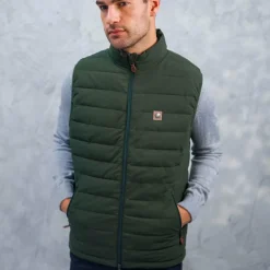 Discount - Veste sans manches homme Porto kaki Blousons Et Manteaux|Blousons Et Manteaux