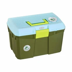 New - Coffre de pansage édition limitée kaki/ ciel Sacs Et Malles De Pansage