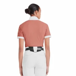 Polos Et Chemises*Horse Pilot - Chemise de concours manches courtes femme Monica brick dust Orange