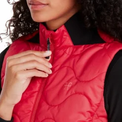 Clearance - Doudoune sans manches femme Rider Vest lipstick Blousons Et Manteaux