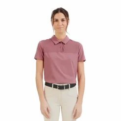 Polos Et Chemises*Horse Pilot - Polo manches courtes femme Ariia dark pink Rose