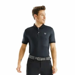 Polos Et Chemises|Polos Et Chemises*Horse Pilot - Polos manches courtes unisex Atlas noir