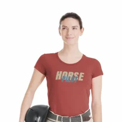 T-Shirts Et Baselayers*Horse Pilot - T-shirt manches courtes femme Team shirt terracotta Orange