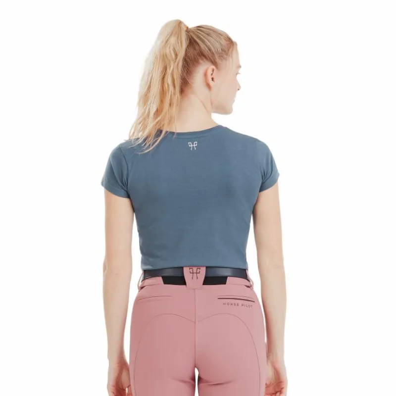 Discount - T-shirt manches courtes femme Team vintage indigo T-Shirts Et Baselayers