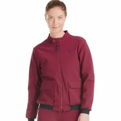 Blousons Et Manteaux*Horse Pilot - Veste femme Teddy rouge foncé Bordeaux