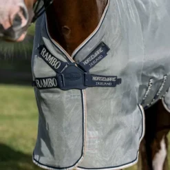 Couvertures Et Chemises*Horseware - Chemise anti-mouches Rambo Protector Fieldsafe Plus argent/ marine/ blanc/ beige Gris