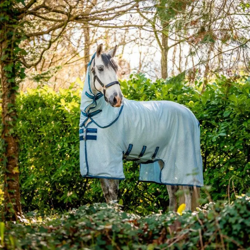 Couvertures Et Chemises*Horseware - Chemise anti-mouches Amigo Bug Buster azure blue/ marine/ éléctrique Bleu