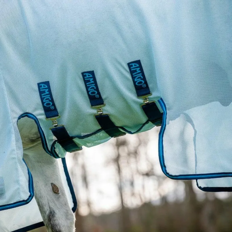 Couvertures Et Chemises*Horseware - Chemise anti-mouches Amigo Bug Buster azure blue/ marine/ éléctrique Bleu