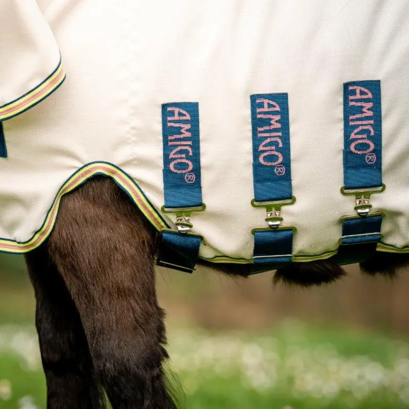 Discount - Chemise anti-mouches Amigo petite Ripstop Hoody chalk/ marine/ rose Couvertures Poneys|Couvertures Et Chemises