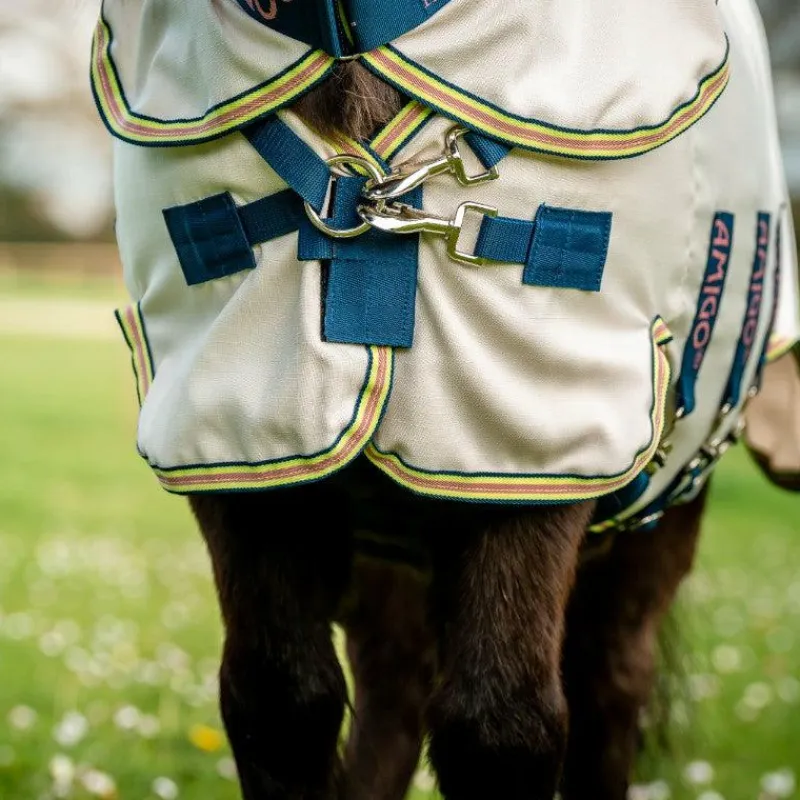 Discount - Chemise anti-mouches Amigo petite Ripstop Hoody chalk/ marine/ rose Couvertures Poneys|Couvertures Et Chemises