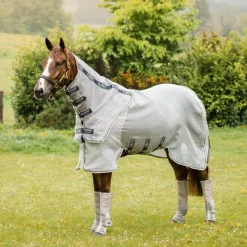 Couvertures Et Chemises*Horseware - Couverture anti-mouches Protector argent/ marine/ blanc/ beige Gris