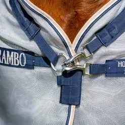 Couvertures Et Chemises*Horseware - Couverture anti-mouches Protector argent/ marine/ blanc/ beige Gris