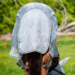 Couvertures Et Chemises*Horseware - Couverture anti-mouches Protector argent/ marine/ blanc/ beige Gris